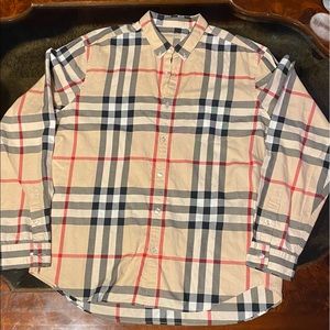 Burberry Nova Check Button Down Xl shirt